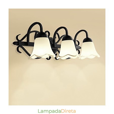 Luminária de parede galvanizada rústica Lodge para iluminação de banheiro Downlight Luminária de parede galvanizada rústica Lodge para iluminação de banheiro Downlight
