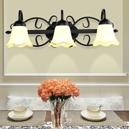 Luminária de parede galvanizada rústica Lodge para iluminação de banheiro Downlight