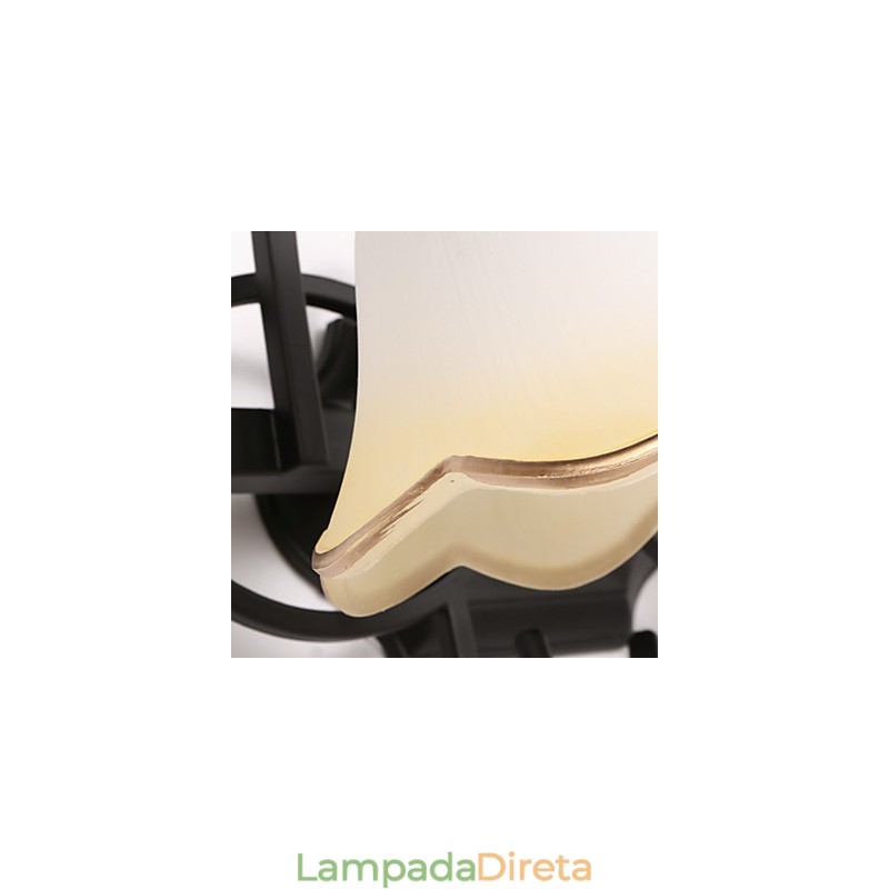 Luminária de parede galvanizada rústica Lodge para iluminação de banheiro Downlight
