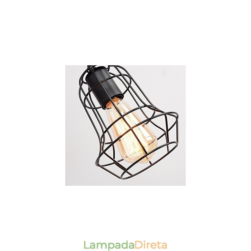 Luminária de parede de ferro retrô industrial personalidade criativa luminária de parede com polia elevatória