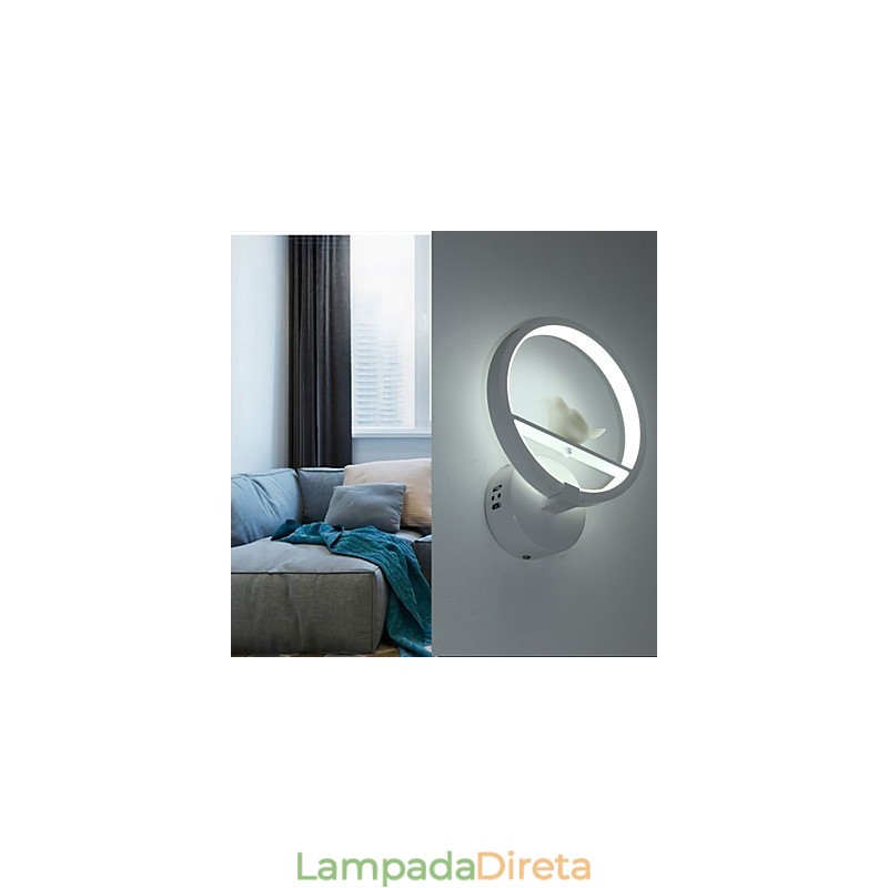 Pintura moderna contemporânea integrada com recurso de luz ambiente para braço oscilante