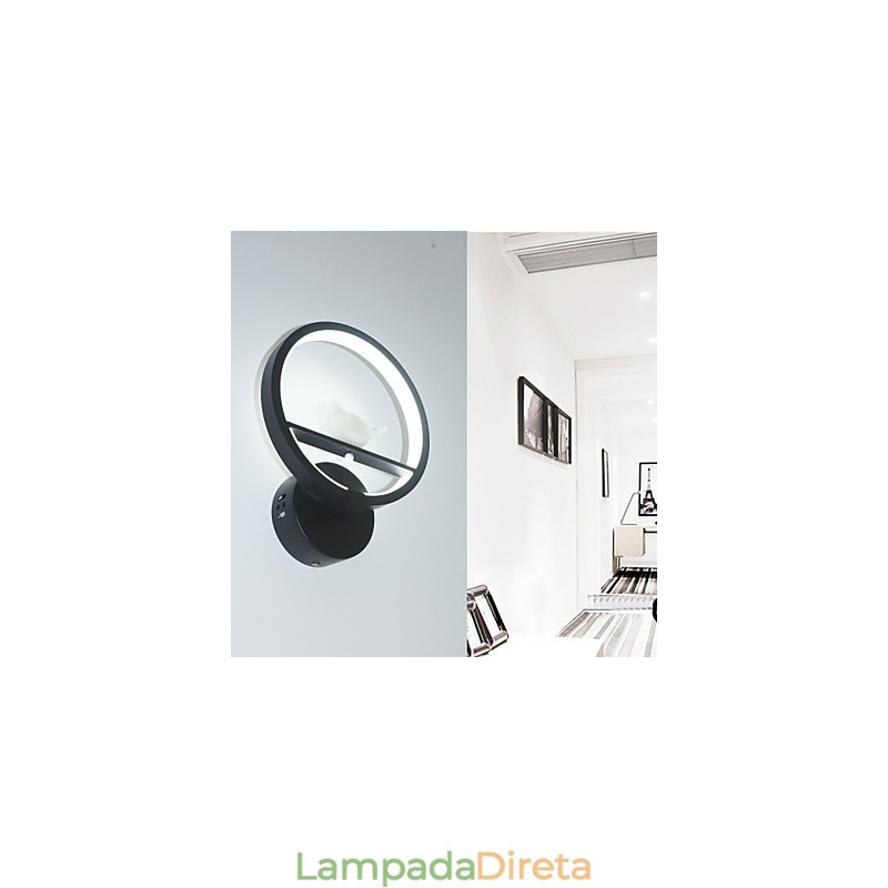 Pintura moderna contemporânea integrada com recurso de luz ambiente para braço oscilante