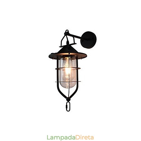 Luminária de parede de aço pintado com luz, decoração de café americano preto e branco, luminária de parede retrô, lâmpada de sabre de luz na parede Luminária de parede de aço pintado com luz, decoração de café americano preto e branco, luminária de parede retrô, lâmpada de sabre de luz na parede
