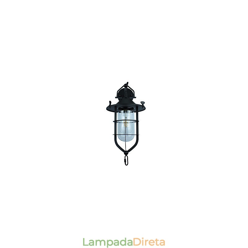 Luminária de parede de aço pintado com luz, decoração de café americano preto e branco, luminária de parede retrô, lâmpada de sabre de luz na parede