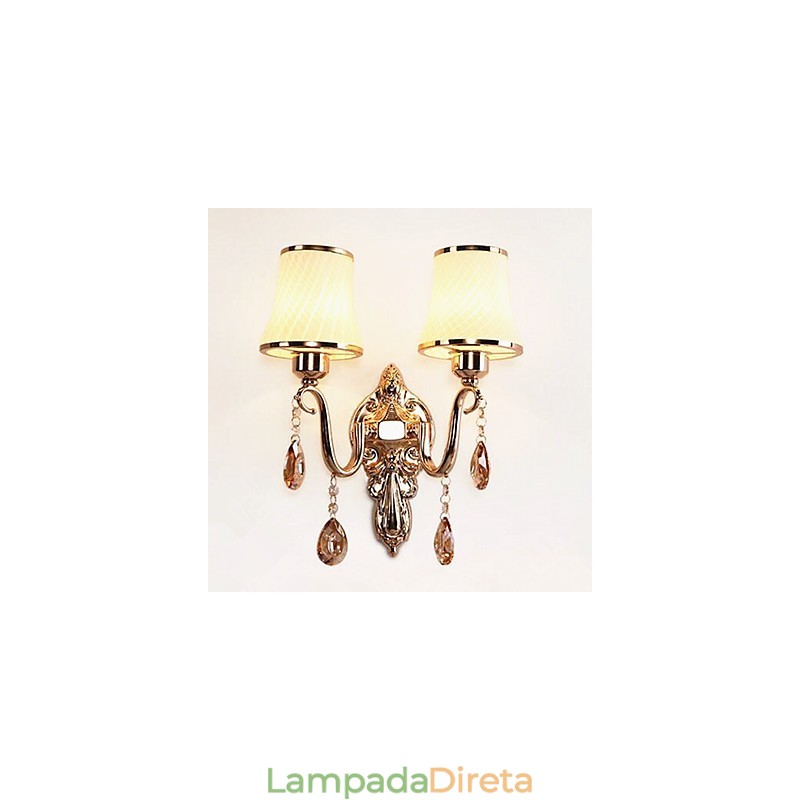 Recurso eletrogalvanizado contemporâneo moderno para proteção ocular de cristal Luz ambiente Luzes de parede