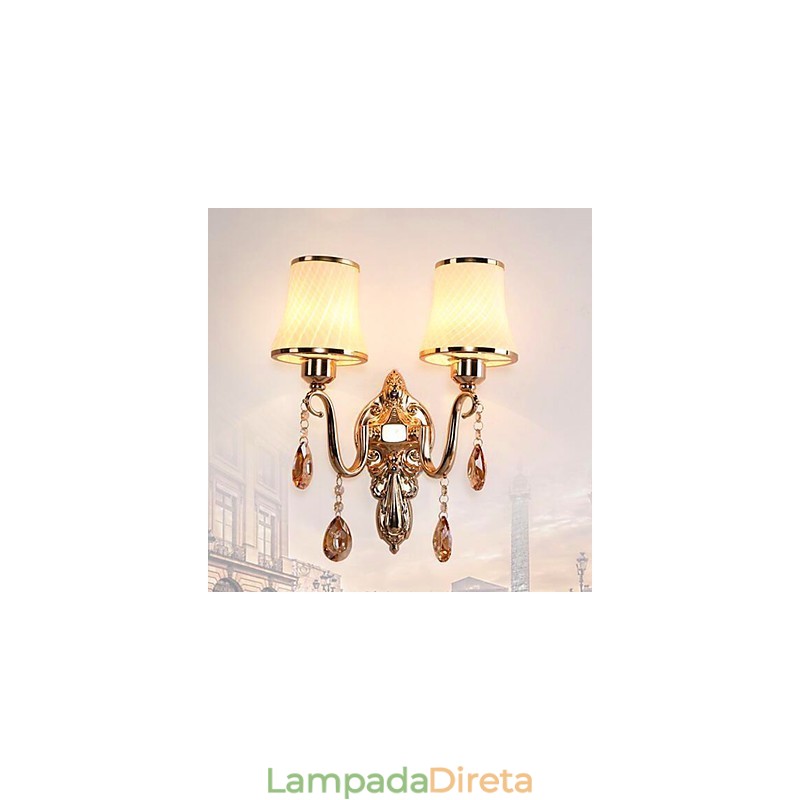 Recurso eletrogalvanizado contemporâneo moderno para proteção ocular de cristal Luz ambiente Luzes de parede