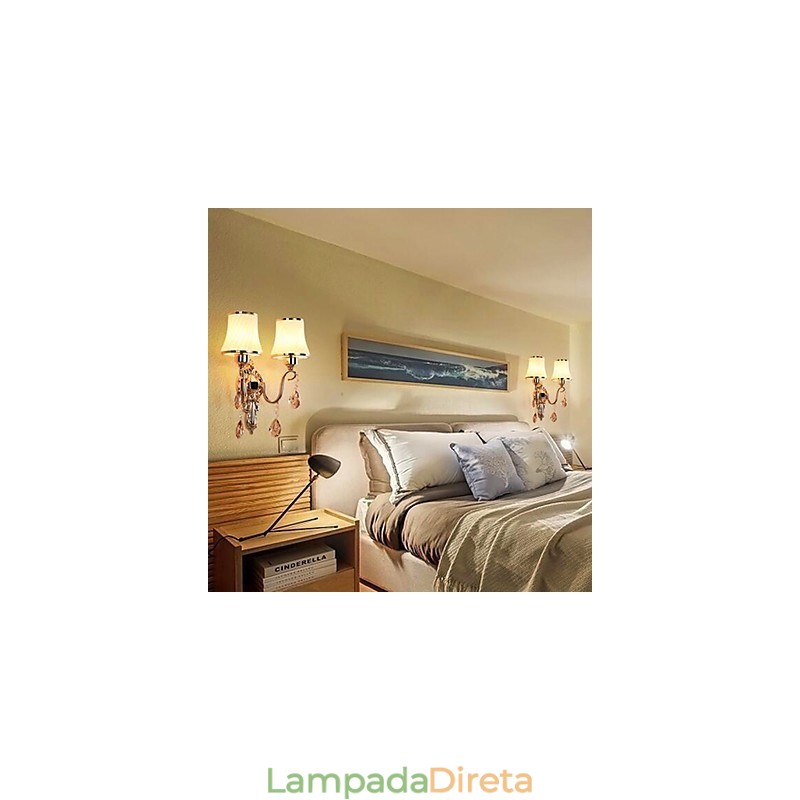 Recurso eletrogalvanizado contemporâneo moderno para proteção ocular de cristal Luz ambiente Luzes de parede