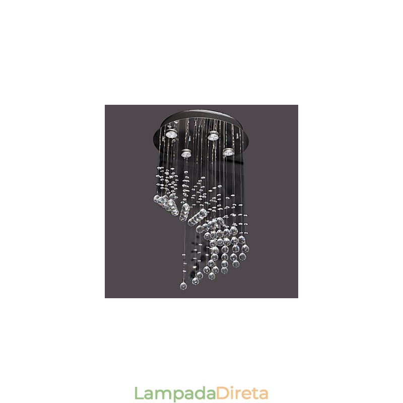 Moderno Contemporâneo Cristal Cromado Metal Montagem Embutida