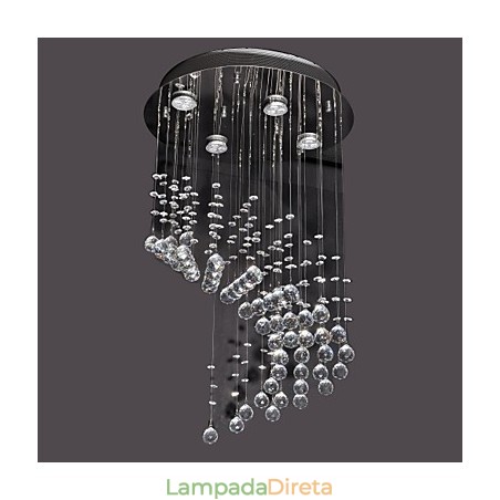 Moderno Contemporâneo Cristal Cromado Metal Montagem Embutida Moderno Contemporâneo Cristal Cromado Metal Montagem Embutida