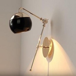 Luminária de parede criativa minimalista moderna para sala de estar, quarto, estudo, personagem do designer de vidro, luminária de parede
