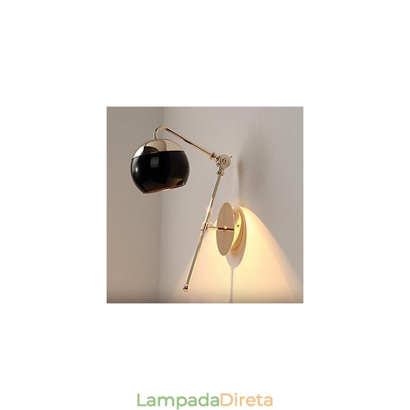 Luminária de parede criativa minimalista moderna para sala de estar, quarto, estudo, personagem do designer de vidro, luminária de parede