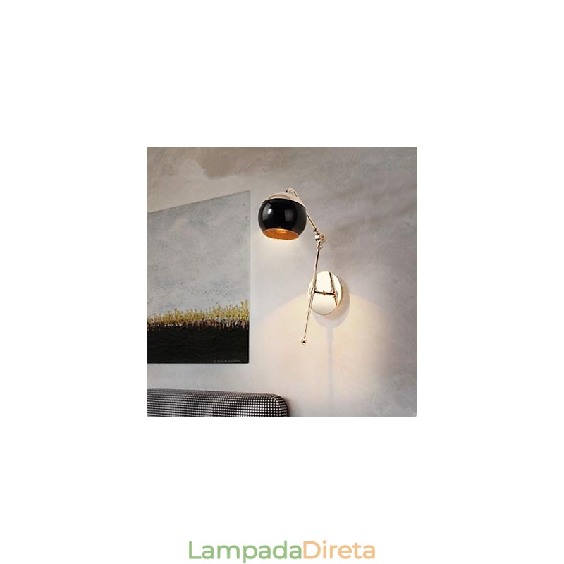 Luminária de parede criativa minimalista moderna para sala de estar, quarto, estudo, personagem do designer de vidro, luminária de parede