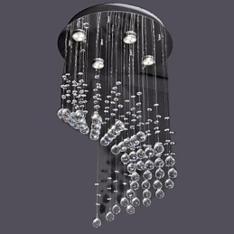 Moderno Contemporâneo Cristal Cromado Metal Montagem Embutida