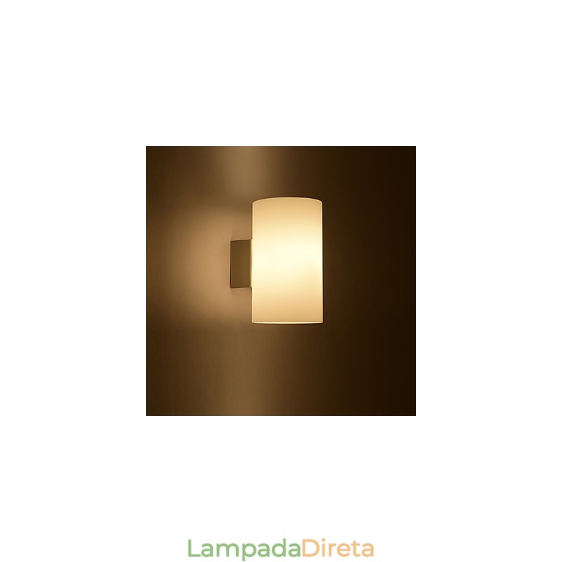 Luminária de parede de vidro para base de metal e cúpula de vidro para luz de quarto
