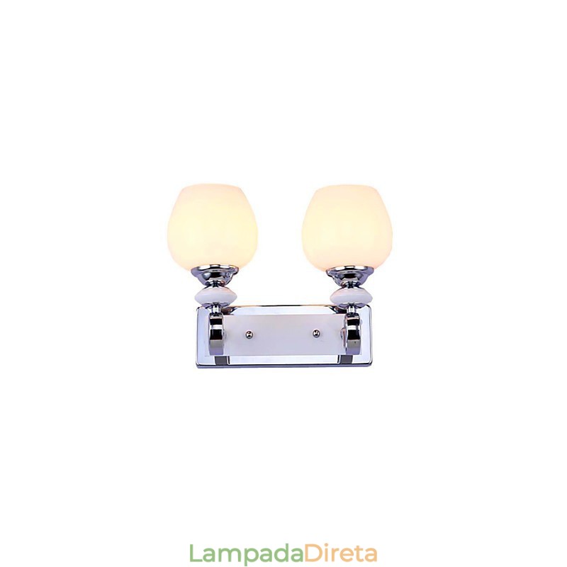 Recurso de galvanoplastia contemporânea moderna para proteção ocular com braço oscilante, arandelas de parede com luz ambiente, luminária de parede