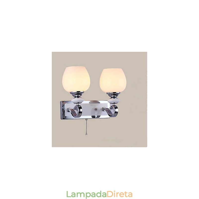 Recurso de galvanoplastia contemporânea moderna para proteção ocular com braço oscilante, arandelas de parede com luz ambiente, luminária de parede