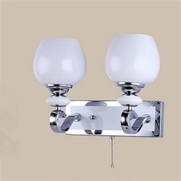 Recurso de galvanoplastia contemporânea moderna para proteção ocular com braço oscilante, arandelas de parede com luz ambiente, luminária de parede