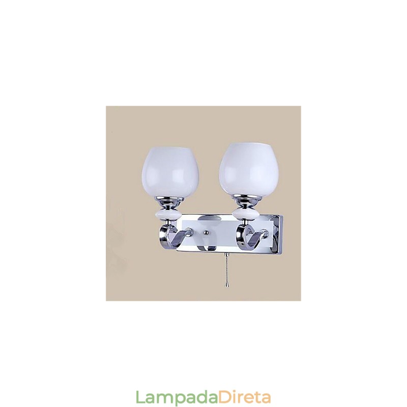 Recurso de galvanoplastia contemporânea moderna para proteção ocular com braço oscilante, arandelas de parede com luz ambiente, luminária de parede