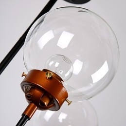 Lustre moderno criativo de ferro forjado restaurando formas antigas de bola de vidro molecular magia feijão droplight