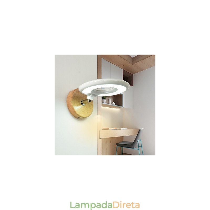 Luminária de parede moderna contemporânea Luminária de parede com luz ambiente Luminária de parede
