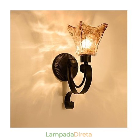 Luminária de parede simples para sala de estar, ferro, decorativa, quarto, cabeceira, lâmpada de corredor Luminária de parede simples para sala de estar, ferro, decorativa, quarto, cabeceira, lâmpada de corredor