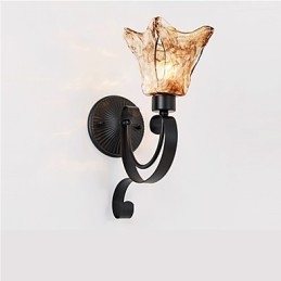 Luminária de parede simples para sala de estar, ferro, decorativa, quarto, cabeceira, lâmpada de corredor