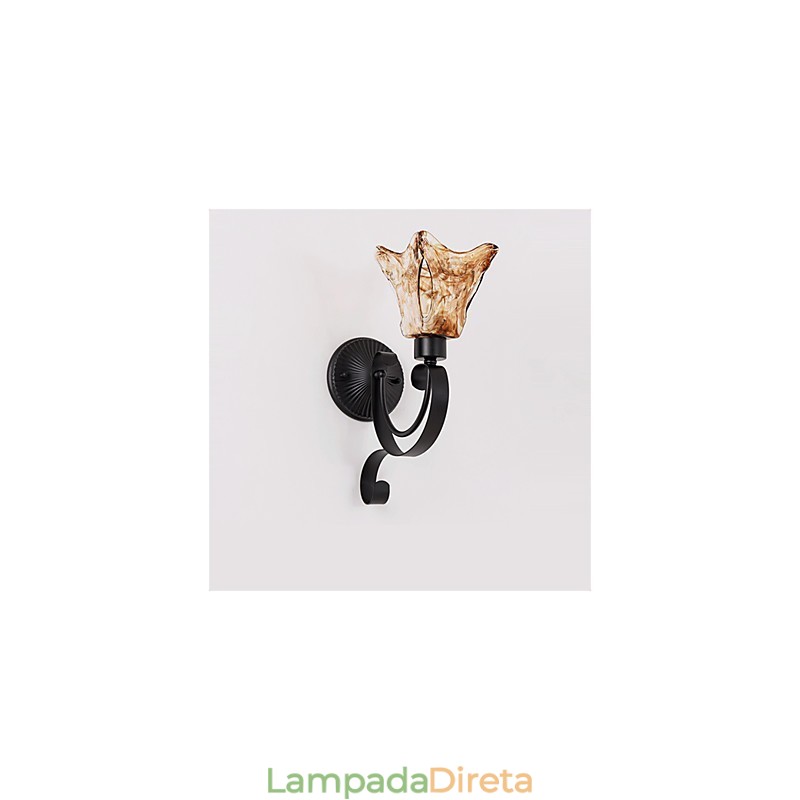 Luminária de parede simples para sala de estar, ferro, decorativa, quarto, cabeceira, lâmpada de corredor