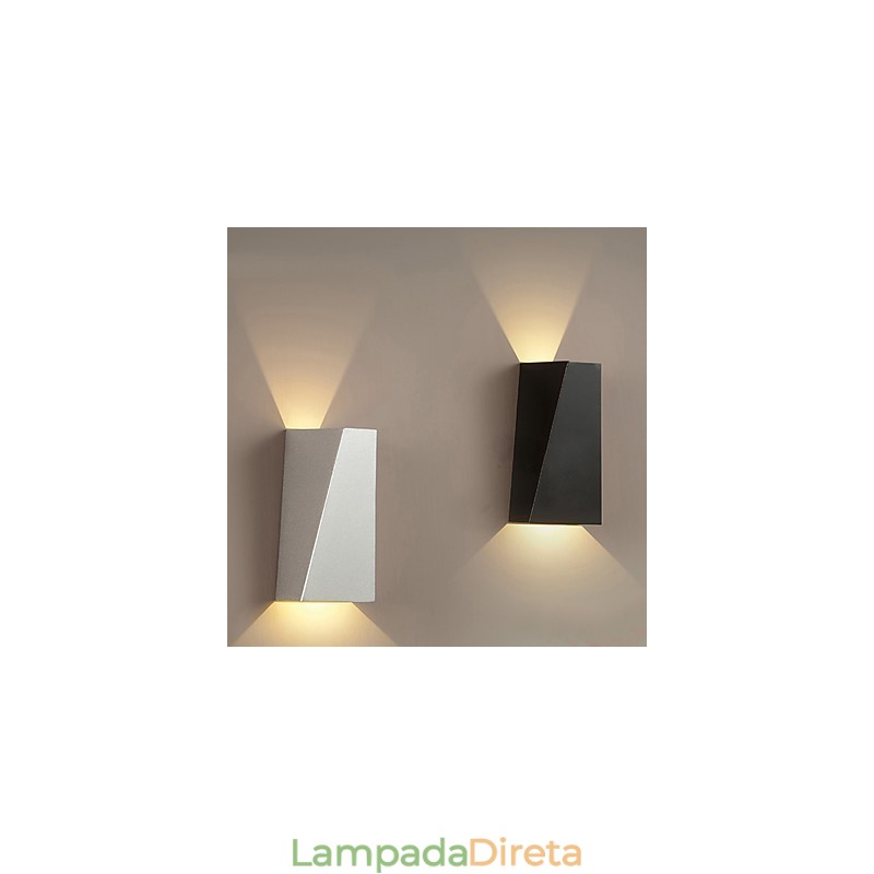 Recurso contemporâneo moderno integrado para arandelas de parede de luz ambiente estilo mini, luz de parede, cor aleatória