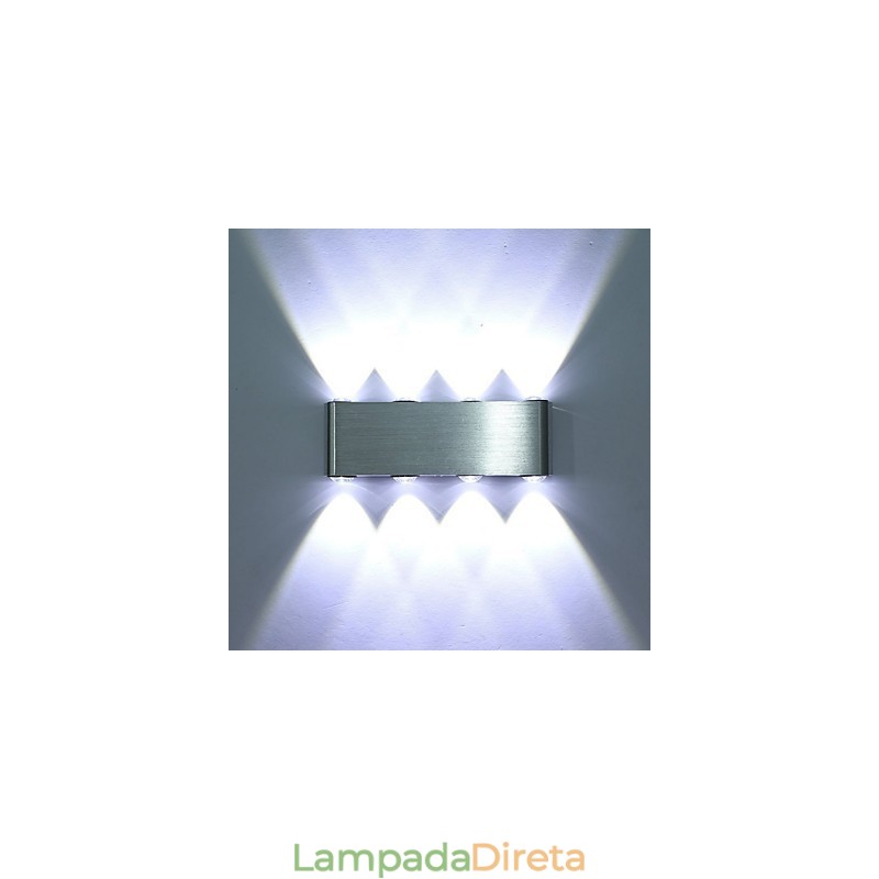 Luminária de parede moderna Luminária de parede para corredor interno Iluminação decorativa de alumínio integrada