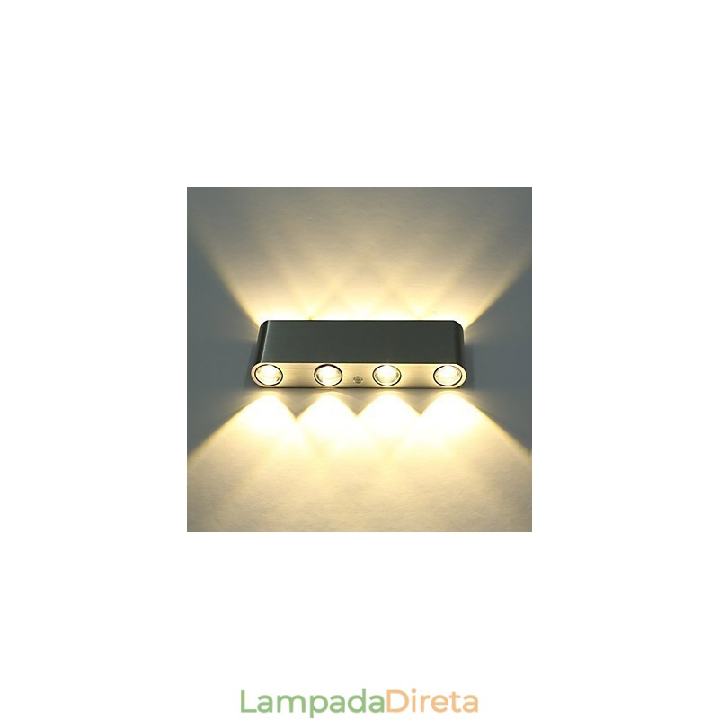 Luminária de parede moderna Luminária de parede para corredor interno Iluminação decorativa de alumínio integrada