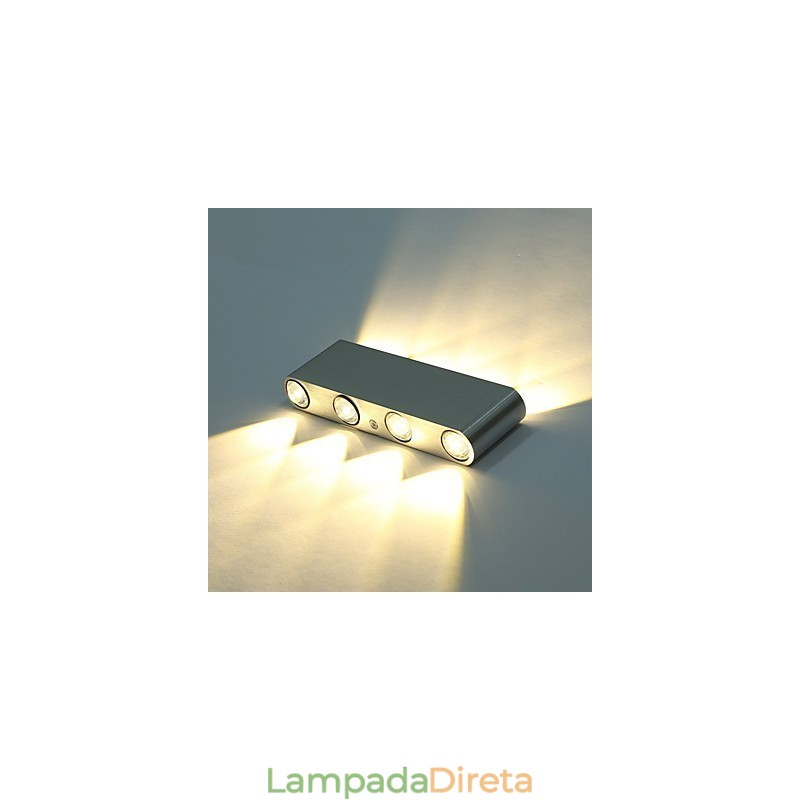 Luminária de parede moderna Luminária de parede para corredor interno Iluminação decorativa de alumínio integrada
