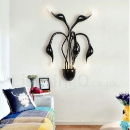 Swan Head Moderno Contemporâneo Multi Cores Luz Ambiente Arandelas de Parede Luz de Parede