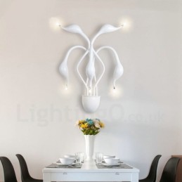 Swan Head Moderno Contemporâneo Multi Cores Luz Ambiente Arandelas de Parede Luz de Parede