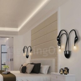 Swan Head Moderno Contemporâneo Multi Cores Luz Ambiente Arandelas de Parede Luz de Parede