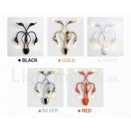 Swan Head Moderno Contemporâneo Multi Cores Luz Ambiente Arandelas de Parede Luz de Parede