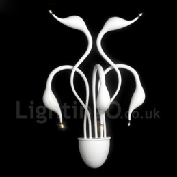 Swan Head Moderno Contemporâneo Multi Cores Luz Ambiente Arandelas de Parede Luz de Parede