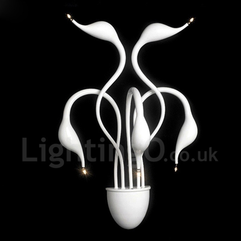 Swan Head Moderno Contemporâneo Multi Cores Luz Ambiente Arandelas de Parede Luz de Parede