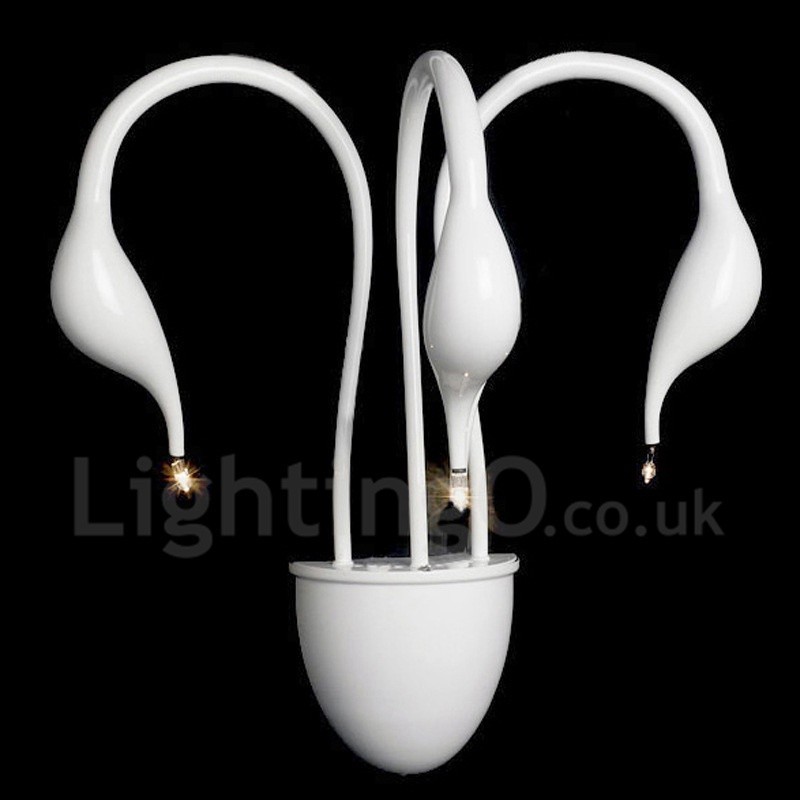 Swan Head Moderno Contemporâneo Multi Cores Luz Ambiente Arandelas de Parede Luz de Parede