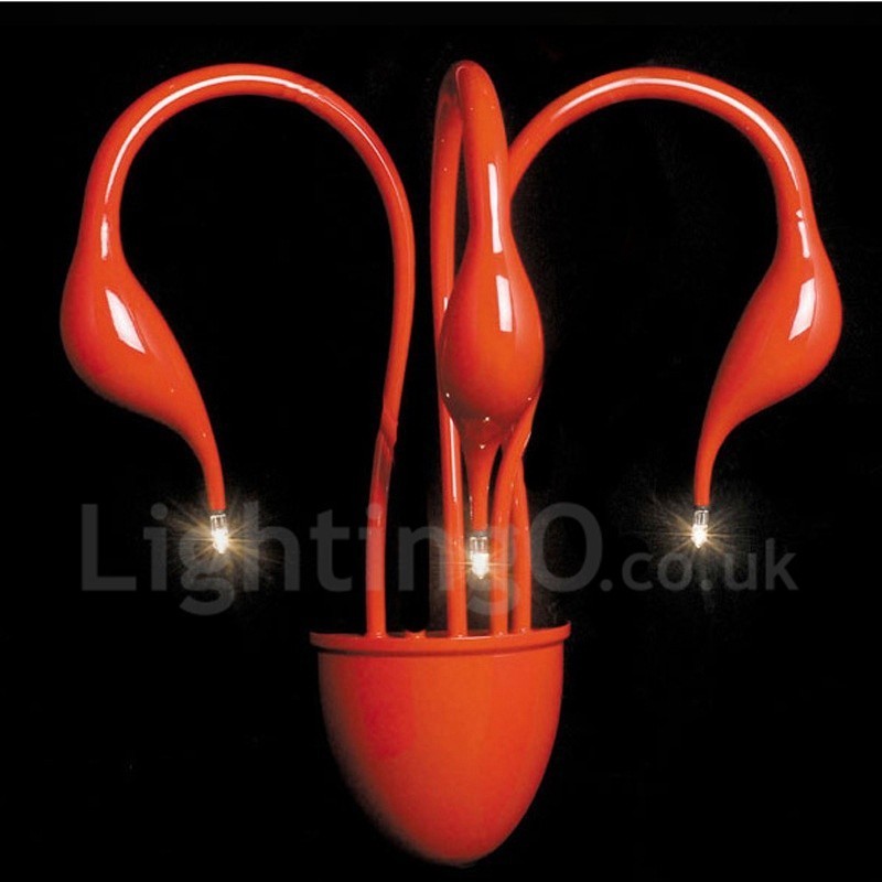 Swan Head Moderno Contemporâneo Multi Cores Luz Ambiente Arandelas de Parede Luz de Parede