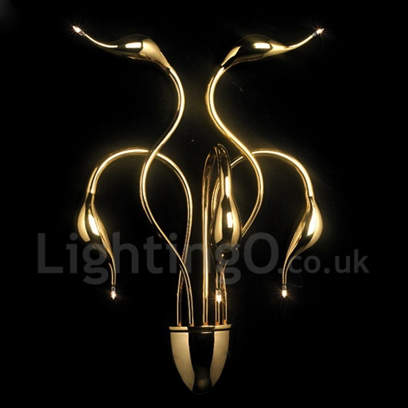 Swan Head Moderno Contemporâneo Multi Cores Luz Ambiente Arandelas de Parede Luz de Parede