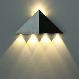 Luminária de parede triangular moderna, luminária de parede para corredor interno, para cima e para baixo, holofote, iluminação decorativa de alumínio para estúdio, restaurante