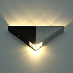 Luminária de parede triangular moderna, luminária de parede para corredor interno, para cima e para baixo, holofote, iluminação decorativa de alumínio para estúdio, restaurante