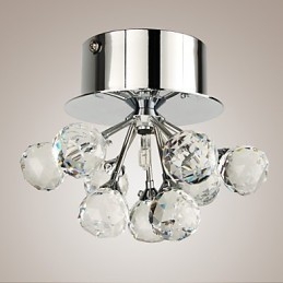 Mini estilo moderno e contemporâneo de cristal cromado metal embutido