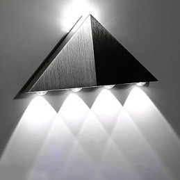 Luminária de parede triangular moderna, luminária de parede para corredor interno, para cima e para baixo, holofote, iluminação decorativa de alumínio para estúdio, restaurante