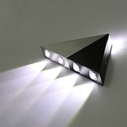 Luminária de parede triangular moderna, luminária de parede para corredor interno, para cima e para baixo, holofote, iluminação decorativa de alumínio para estúdio, restaurante