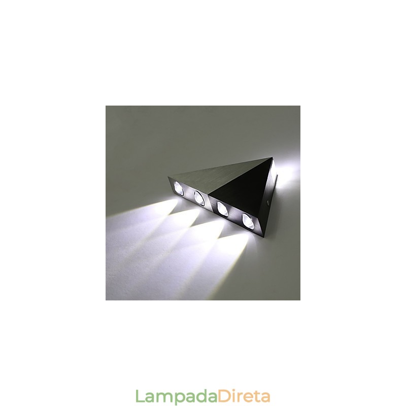 Luminária de parede triangular moderna, luminária de parede para corredor interno, para cima e para baixo, holofote, iluminação decorativa de alumínio para estúdio, restaurante