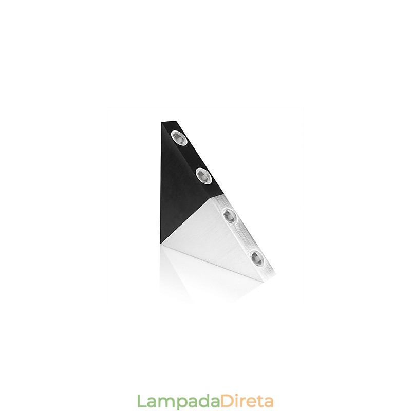 Luminária de parede triangular moderna, luminária de parede para corredor interno, para cima e para baixo, holofote, iluminação decorativa de alumínio para estúdio, restaurante
