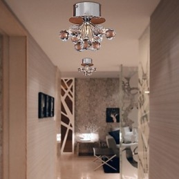 Mini estilo moderno e contemporâneo de cristal cromado metal embutido