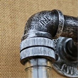 Luminária de parede rústica Lodge Brass para iluminação ambiente, luz de parede azul
