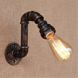 Nostalgia Simple Water Pipe Decorativo Pequeno Luminária de Parede Luz de Parede